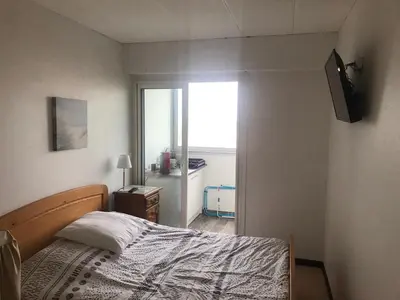 Un ou plusieurs lits dans un hébergement de l'établissement Vue sur mer proche de st jean de monts