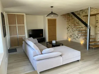 Coin salon dans l'établissement Chez Camille