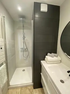 Salle de bains dans l'établissement Appartement vue sur l'océan