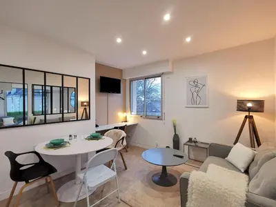 Coin salon dans l'établissement Appartement T2 Cocooning, Secteur Doutre