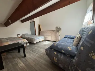 Un ou plusieurs lits dans un hébergement de l'établissement Maisonnette hameau des pins