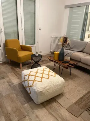 Coin salon dans l'établissement Beau T3 60m2 très cosy proche du centre ville