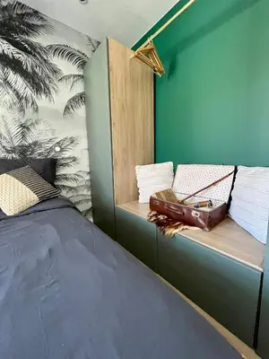 Un ou plusieurs lits dans un hébergement de l'établissement Appartement de charme - Cholet Centre