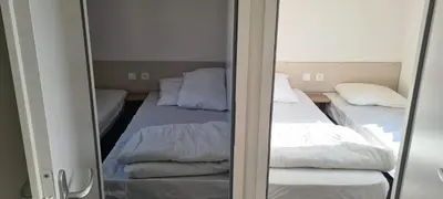 Un ou plusieurs lits dans un hébergement de l'établissement Mobil home Amira 3 Trigano