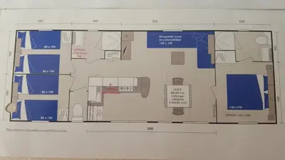 Plan de l'établissement Agréable Mobilhome 6 - 8 places