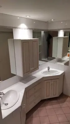 Salle de bains dans l'établissement Gite la Péraie - Le Roseau