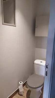 Salle de bains dans l'établissement Gite la Péraie - Le Roseau