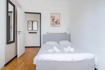 Un ou plusieurs lits dans un hébergement de l'établissement Nouveau ! Ptit Lu - Appartement proche Loire