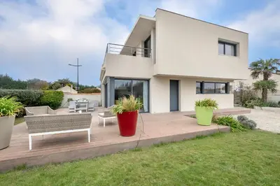Jardin de l'établissement Maison d’Architecte Face Mer à la Plaine sur Mer