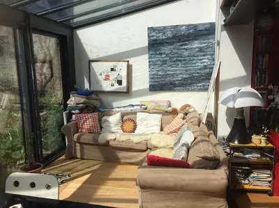Coin salon dans l'établissement La maison sur la falaise