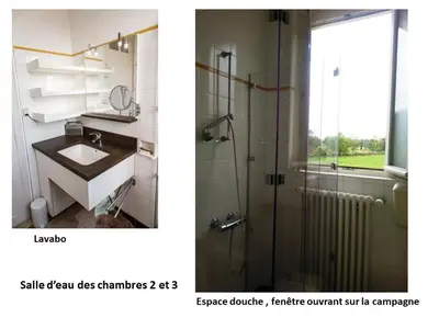 Salle de bains dans l'établissement Maison de famille Benaiteau à 10' du Puy du Fou