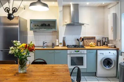 Cuisine ou kitchenette dans l'établissement Maison pour 8 avec piscine - Noirmoutier-en-l'Île