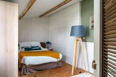 Un ou plusieurs lits dans un hébergement de l'établissement Maison pour 8 avec piscine - Noirmoutier-en-l'Île