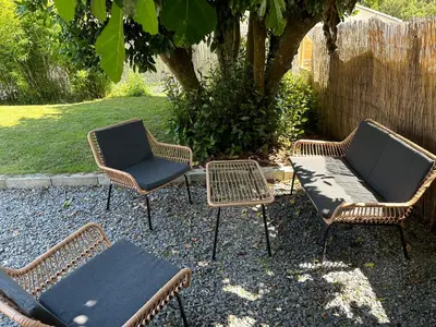 Jardin de l'établissement Maisonnette confortable à Pornic
