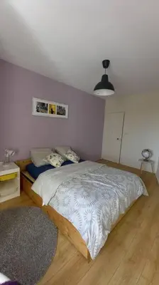 Un ou plusieurs lits dans un hébergement de l'établissement Maison cosy -15min Puy du Fou- Centre de Pouzauges