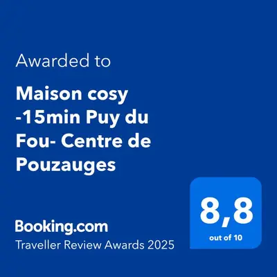 Certificat, récompense, panneau ou autre document affiché dans l'établissement Maison cosy -15min Puy du Fou- Centre de Pouzauges