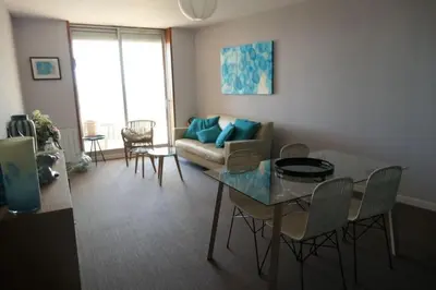 Coin salon dans l'établissement Bel Appartement vue mer SAINT BREVIN LES PINS