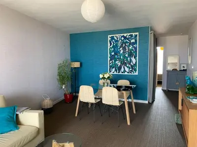 Coin salon dans l'établissement Bel Appartement vue mer SAINT BREVIN LES PINS