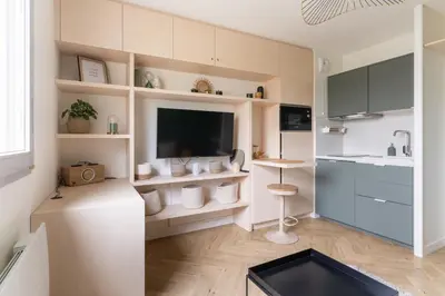 Télévision ou salle de divertissement dans l'établissement Studio refait à neuf avec Parking en Bord de Loire