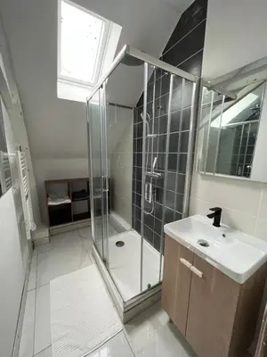 Salle de bains dans l'établissement Le cottage de l’Oudon