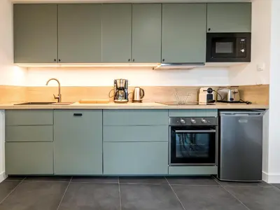 Cuisine ou kitchenette dans l'établissement Gîte Au Calme Près de Nantes avec Wifi - FR-1-306-1235