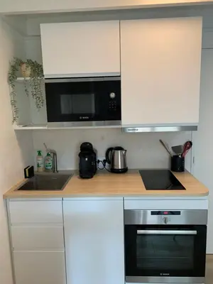 Cuisine ou kitchenette dans l'établissement L'évasion des pins - Au coeur de la Nature