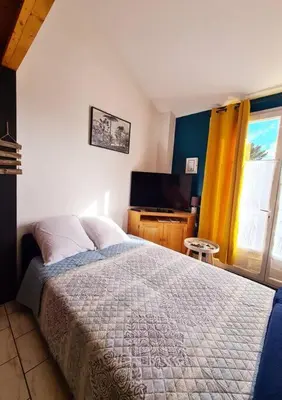 Un ou plusieurs lits dans un hébergement de l'établissement Chez Aurore & Jérémy en Vendée - Jolie maison cosy tout près des plages de l'Atlantique