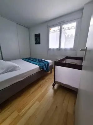 Un ou plusieurs lits dans un hébergement de l'établissement Chez Aurore & Jérémy en Vendée - Jolie maison cosy tout près des plages de l'Atlantique
