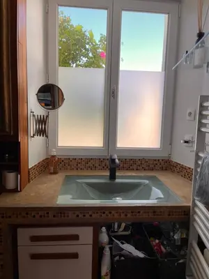 Cuisine ou kitchenette dans l'établissement La Mignonnerie