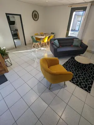 Coin salon dans l'établissement maison de vacances 5 personnes