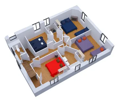 Plan de l'établissement Jolie m'Home - Maison 15 pers, 5 sdb, 5 WC, proche Puy du Fou