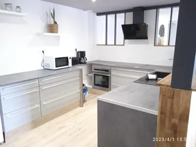 Cuisine ou kitchenette dans l'établissement Gîte Ambroise (proche Puy du fou)