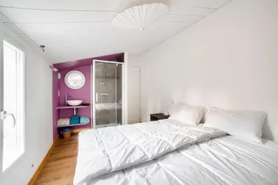 Un ou plusieurs lits dans un hébergement de l'établissement Accès privée à la plage à Barbâtre - Maison pour 6