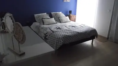 Un ou plusieurs lits dans un hébergement de l'établissement Chambre,piscine,petit déjeuner inclus