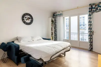 Un ou plusieurs lits dans un hébergement de l'établissement Chez Fitia T2 à Nantes Centre