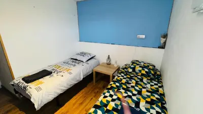 Un ou plusieurs lits dans un hébergement de l'établissement Maison calme pour 6 personnes