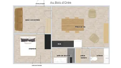 Plan de l'établissement AU BOIS D'ORÉE