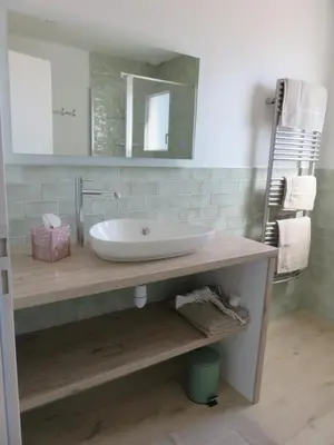 Salle de bains dans l'établissement 12 pers, sur la dune, PMR, spa, hammam, salle de sport
