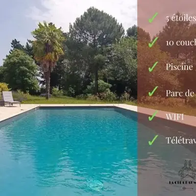 Magnifique villa 5 etoiles avec piscine privee parc 2 ha