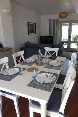 Coin salon dans l'établissement Résidence Sables d'Or Accès direct plage