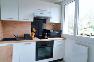 Cuisine ou kitchenette dans l'établissement Douceur Angevine